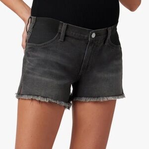 Denim maternity shorts